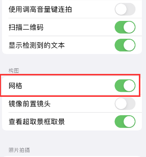 瑞昌苹果手机维修网点分享iPhone如何开启九宫格构图功能 