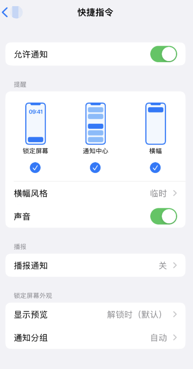 瑞昌苹果手机维修分享如何在 iPhone 上关闭快捷指令通知 