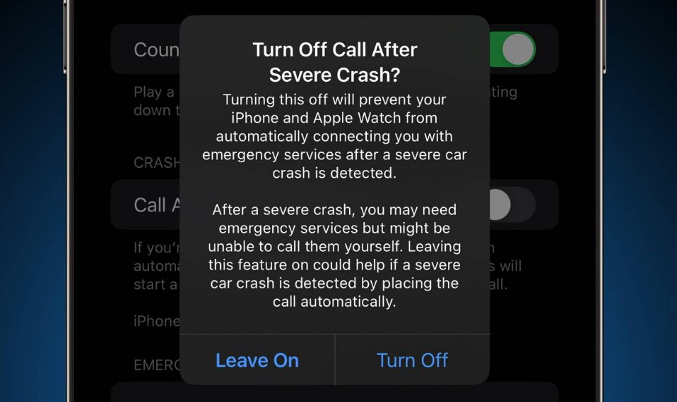 瑞昌苹果14维修分享 iPhone 14 和 Apple Watch 上关闭崩溃检测 